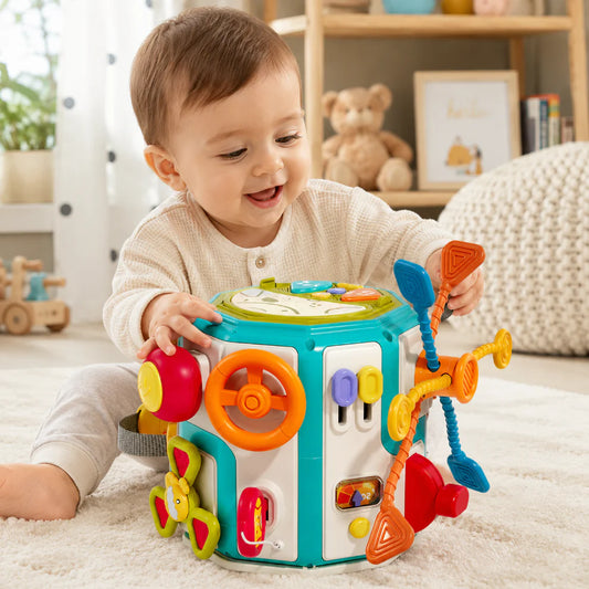 Interactive Baby Activity Cube Busy Board Toy