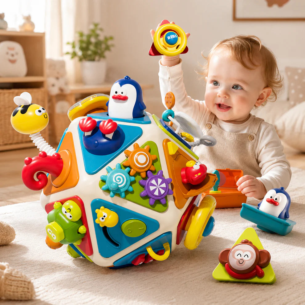 Interactive Baby Activity Cube Busy Board Toy
