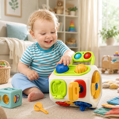 Interactive Busy Board Activity Cube