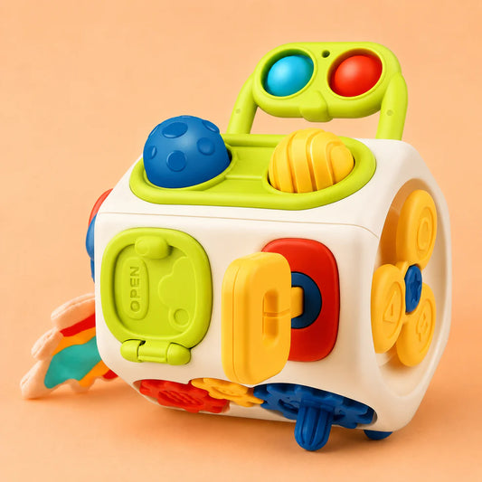 Interactive Busy Board Activity Cube