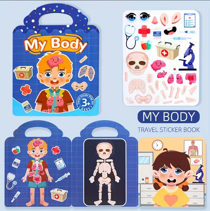 Kids Reusable Sticker Book – Multi-Theme Learning and Creative Activity Set