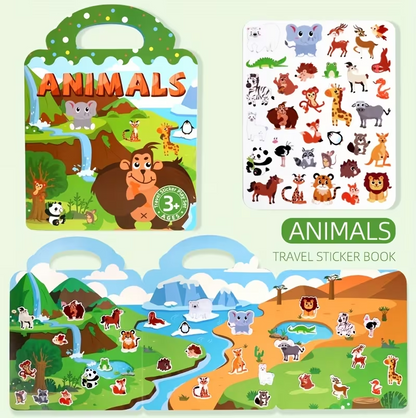 Kids Reusable Sticker Book – Multi-Theme Learning and Creative Activity Set