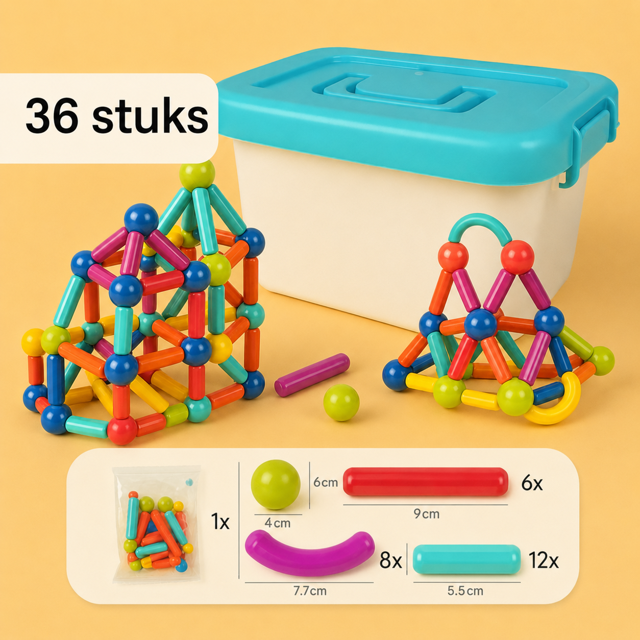 Magnetic Building Sticks & Balls Set