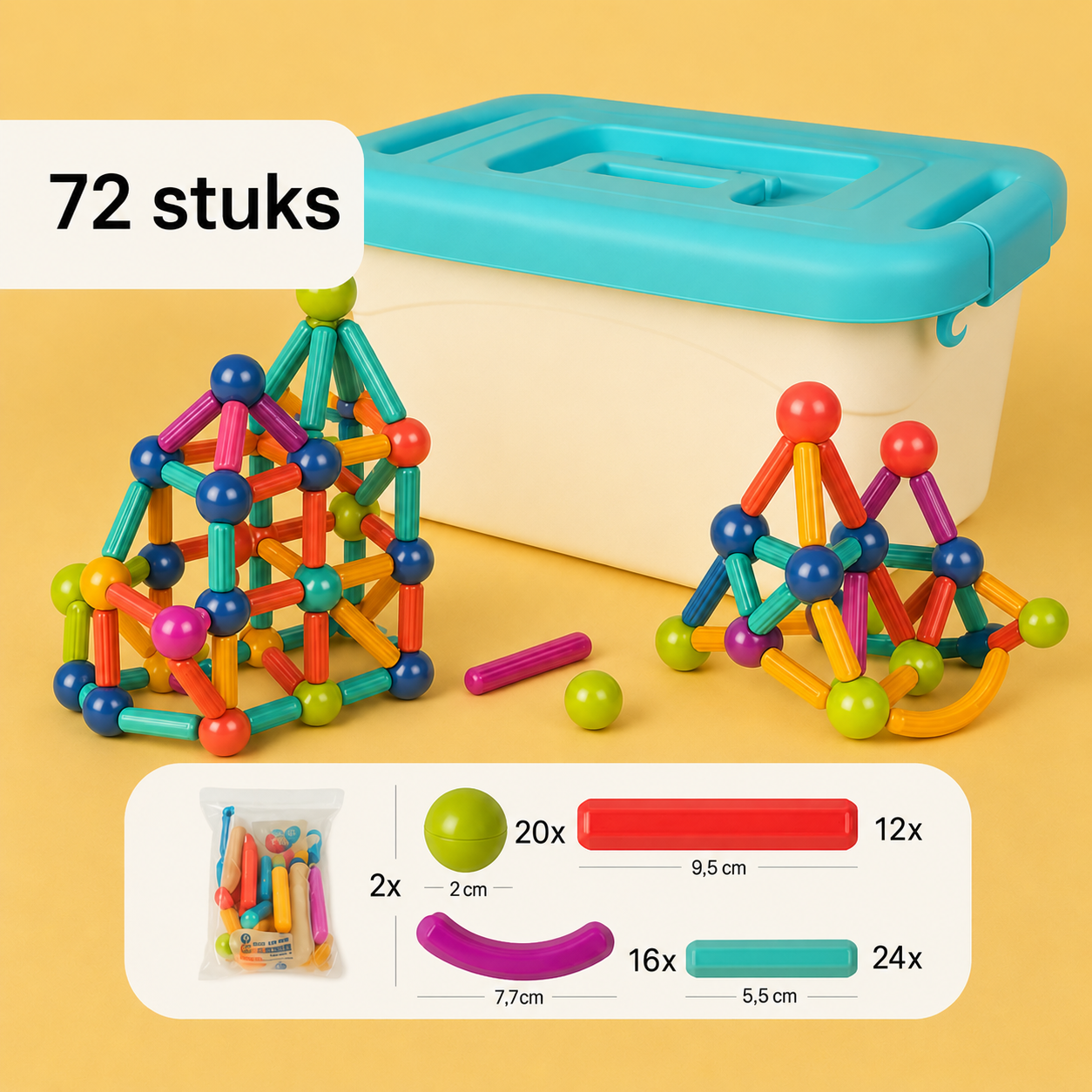 Magnetic Building Sticks & Balls Set