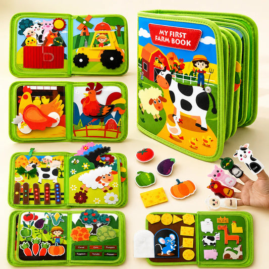 Montessori Farm Busy Board Book