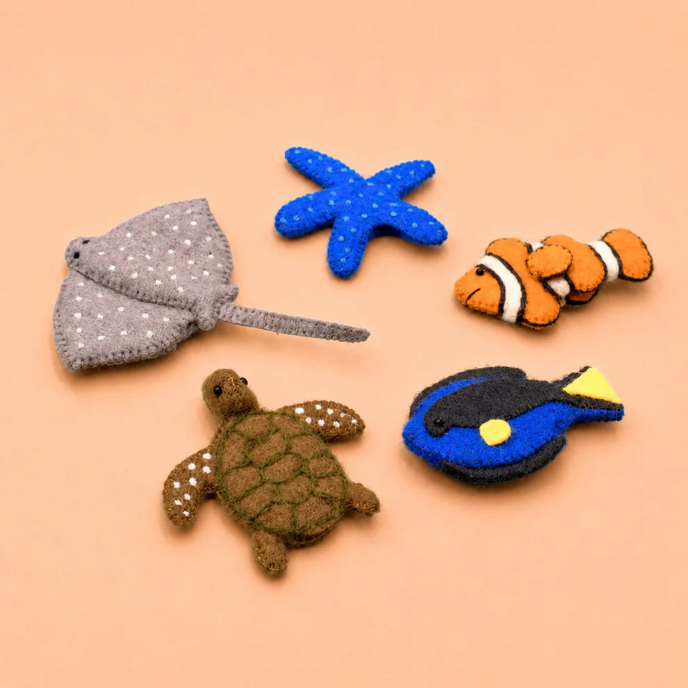 Ocean Animal Finger Puppet Set