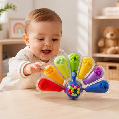 Peacock Baby Rattle Sensory Toy
