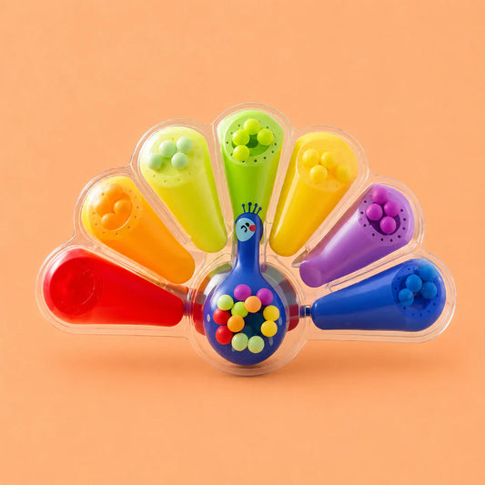 Peacock Baby Rattle Sensory Toy