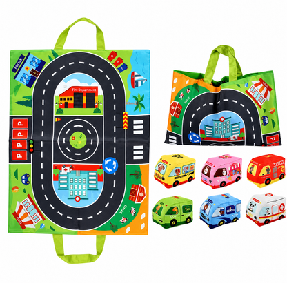 Road Adventure Toy Car Play Mat Set