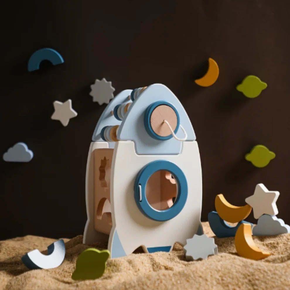 Rocket Baby Activity Wooden Puzzle Toy