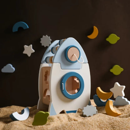 Rocket Baby Activity Wooden Puzzle Toy