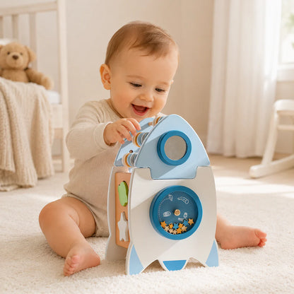 Rocket Baby Activity Wooden Puzzle Toy