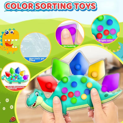 Dinosaur Sensory Toy for Babies 0–15 Months – Color Matching & Fine Motor Skills Learning Toy