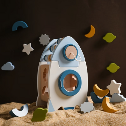 Rocket Baby Activity Wooden Puzzle Toy