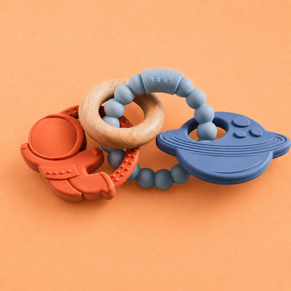 Silicone Baby Teether Rattle Toy