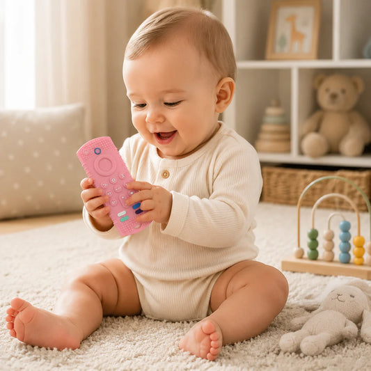 Soft Remote Control Silicone Teether Toy