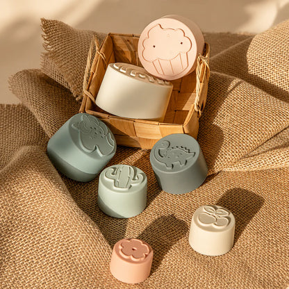 Soft Silicone Stacking Cups