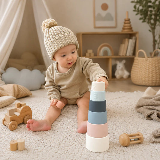 Soft Silicone Stacking Cups
