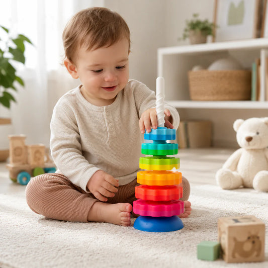 Color Tower Stacking Rings for Babies