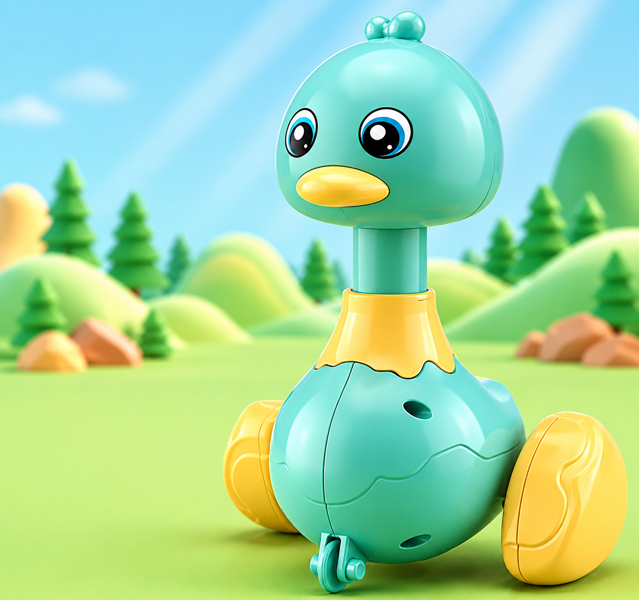 Swing Little Duck Car Puzzle Toy Car
