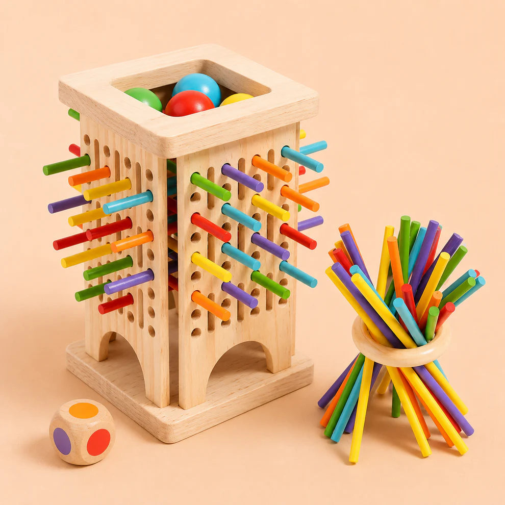 Wooden Peg Board Sorting Toy