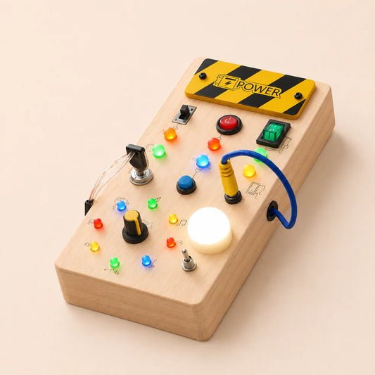 Wooden Board Power Switch Console