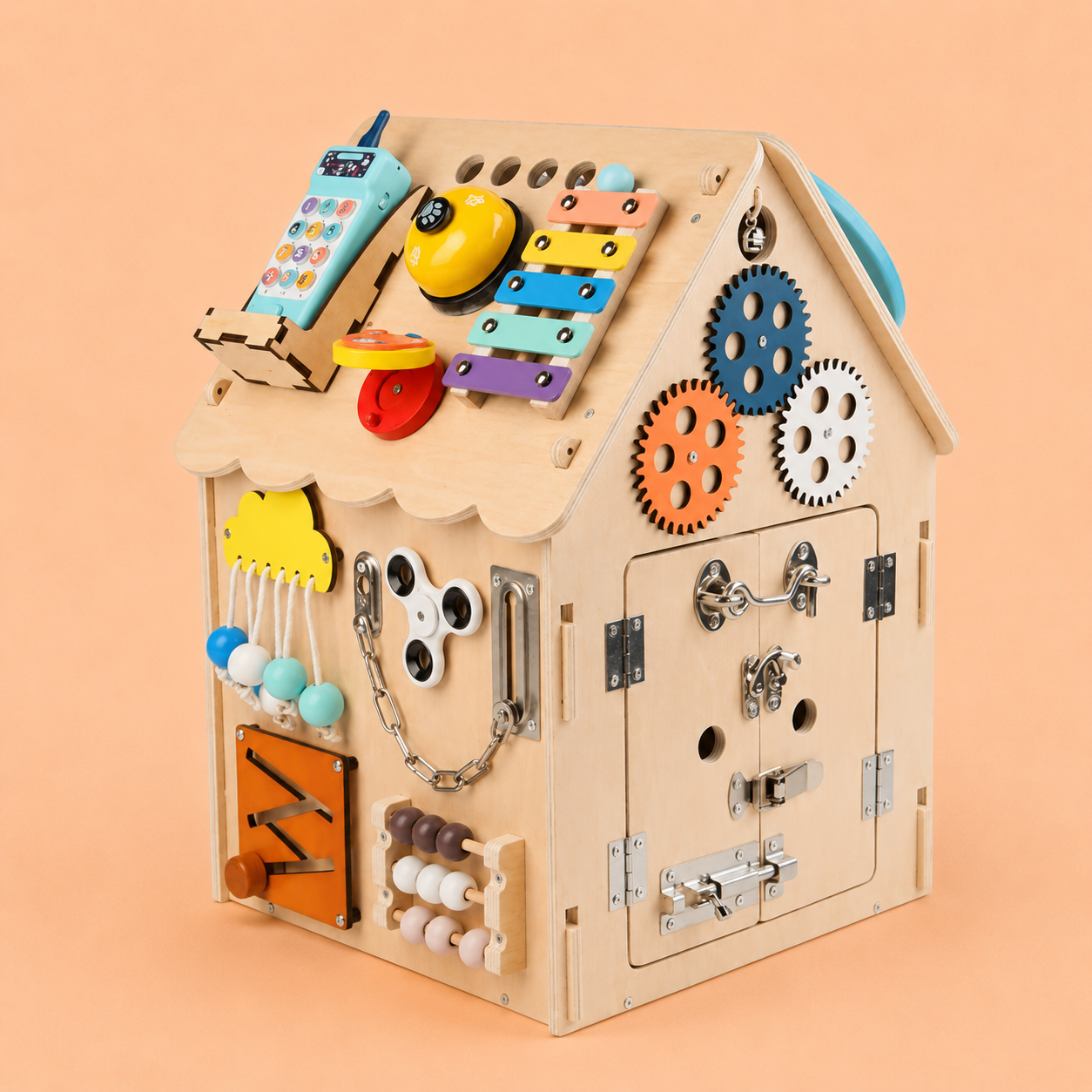 Wooden House Busy Board
