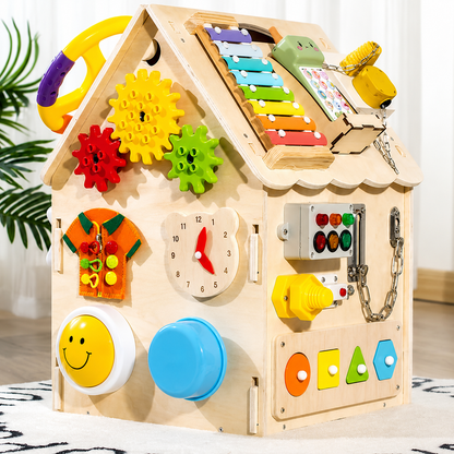 Wooden House Busy Board