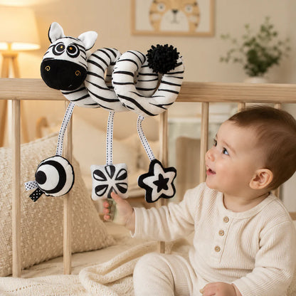 Zebra Spiral Baby Stroller Plush Toy